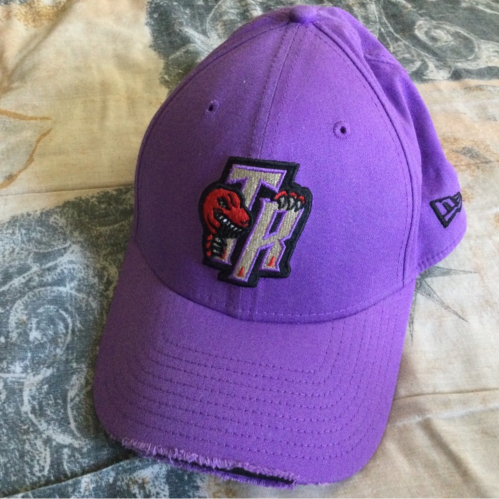 Toronto Raptors Purple Baseball Cap with Embroidered TR Dinosaur Logo